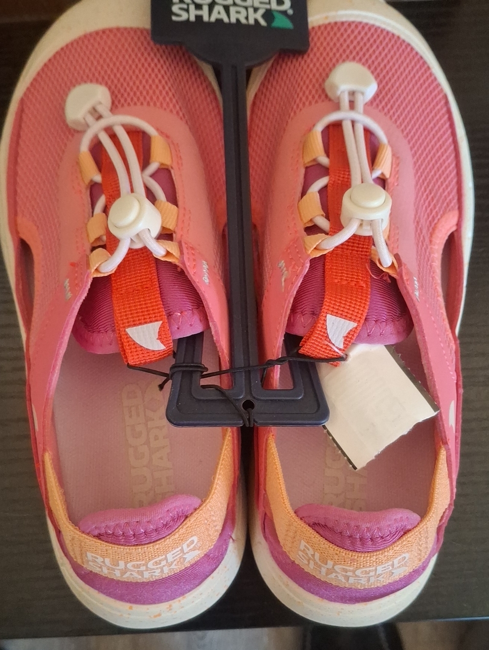 Rugged Shark Kids Pink & Orange Slip-On Water Shoes